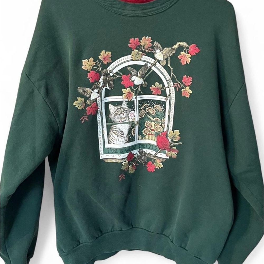 RARE 90’s ‘Home Is Where The Cat Is’ Vintage Sweatshirt